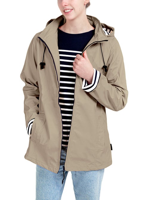 Ciré Imperméable Femme 'Breizh Océan' Coupe ajustée avec intérieur rayé - Kiabi