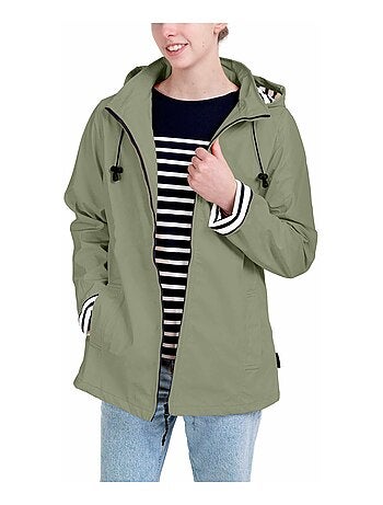 Ciré Imperméable Femme 'Breizh Océan' Coupe ajustée avec intérieur rayé