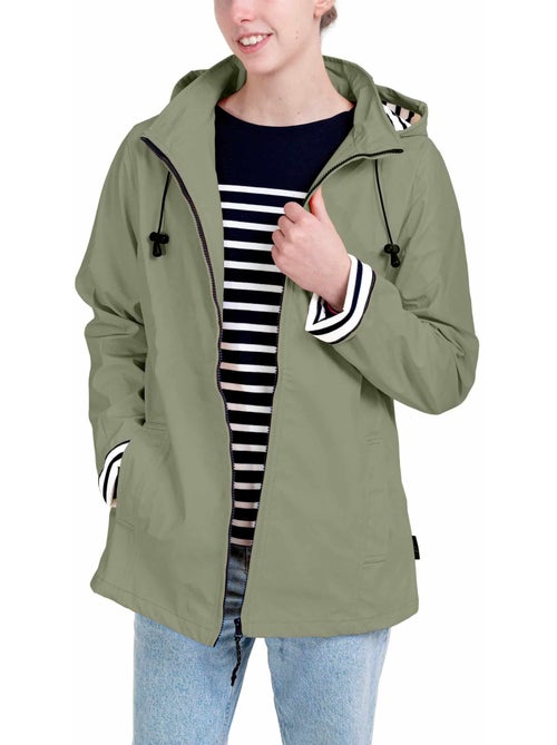 Ciré Imperméable Femme 'Breizh Océan' Coupe ajustée avec intérieur rayé - Kiabi