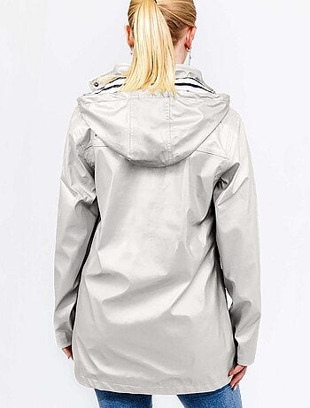 Ciré imperméable femme 'Breizh Océan' Vêtement de pluie à capuche, coutures thermosoudées