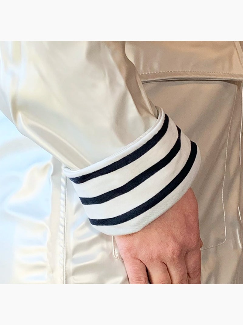 Ciré imperméable femme 'Breizh Océan' Vêtement de pluie à capuche, coutures thermosoudées Beige Métal - Kiabi