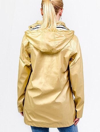 Ciré imperméable femme 'Breizh Océan' Vêtement de pluie à capuche, coutures thermosoudées