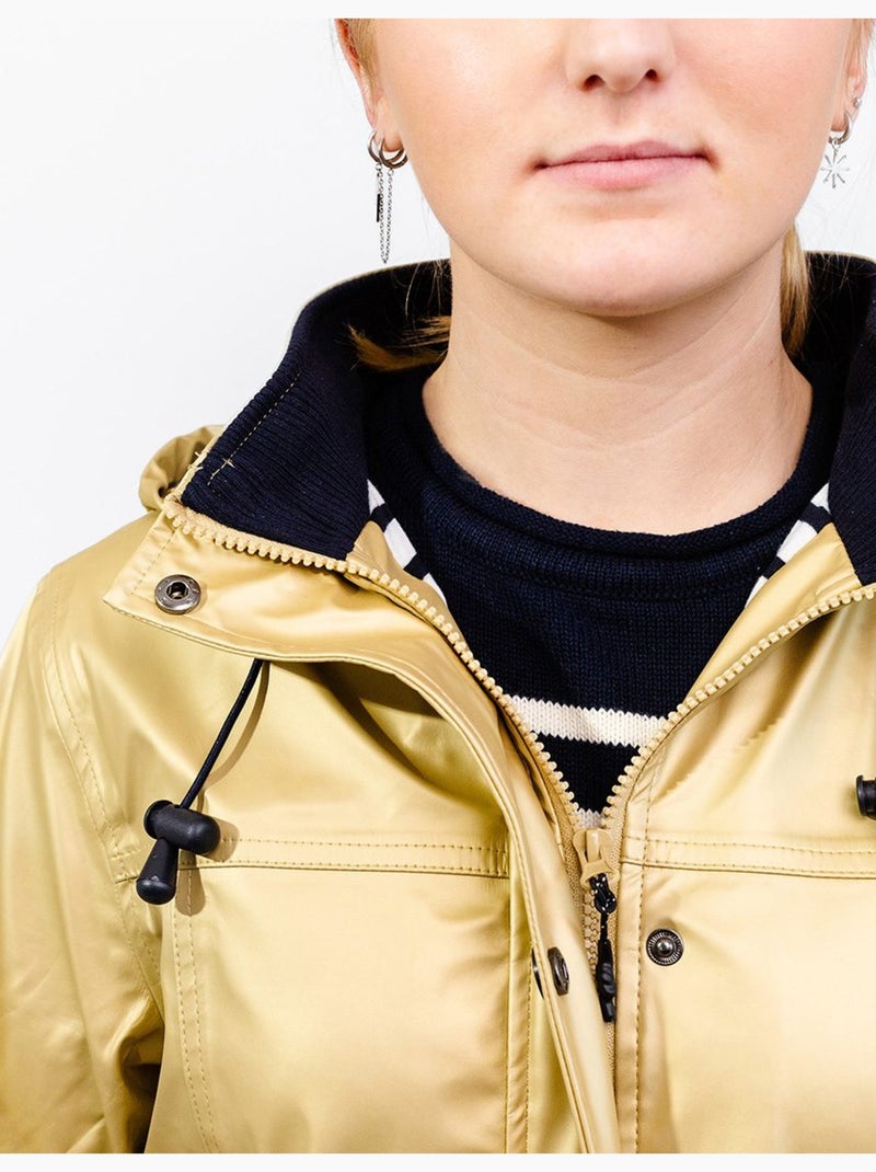 Ciré imperméable femme 'Breizh Océan' Vêtement de pluie à capuche, coutures thermosoudées Doré/or - Kiabi
