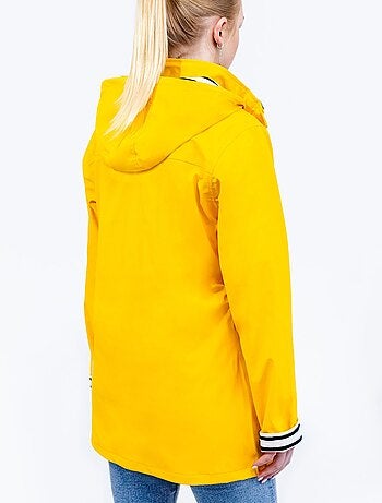Ciré imperméable femme 'Breizh Océan' Vêtement de pluie à capuche, coutures thermosoudées