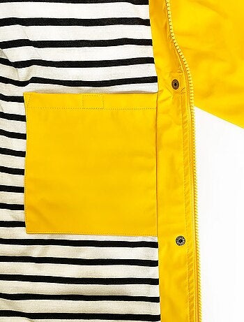 Ciré imperméable femme 'Breizh Océan' Vêtement de pluie à capuche, coutures thermosoudées