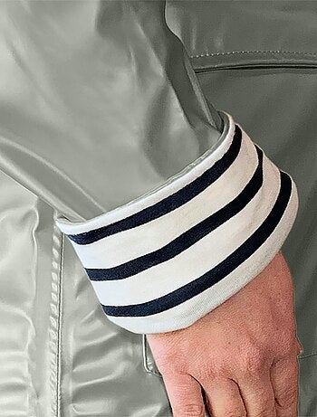 Ciré imperméable femme 'Breizh Océan' Vêtement de pluie à capuche, coutures thermosoudées