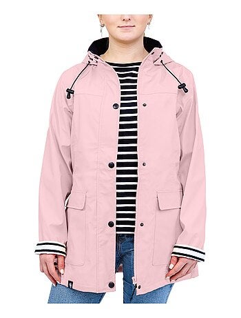 Ciré imperméable femme 'Breizh Océan' Vêtement de pluie à capuche, coutures thermosoudées