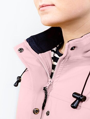 Ciré imperméable femme 'Breizh Océan' Vêtement de pluie à capuche, coutures thermosoudées