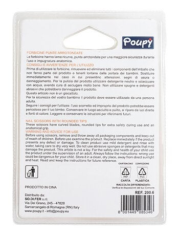 Ciseaux à bouts ronds - Poupy - pour enfants