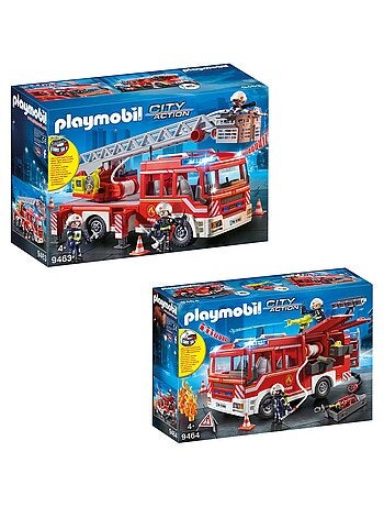 City Action - Set de 2 Boîtes Playmobil sur le thème des pompiers