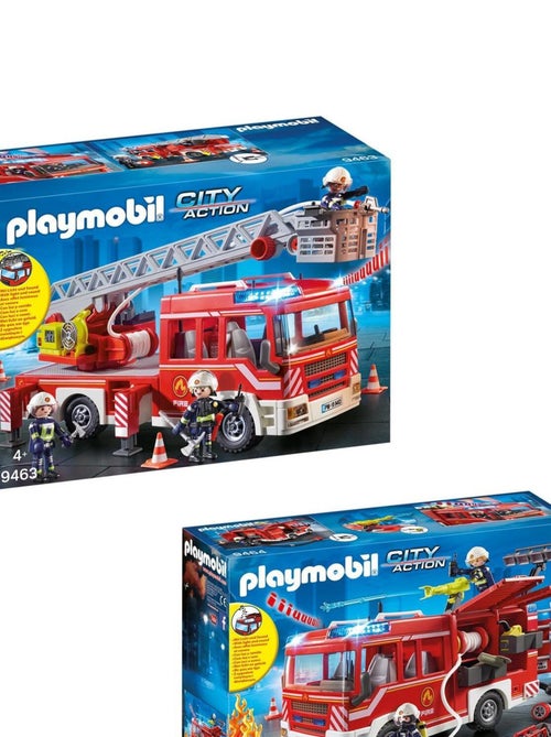 City Action - Set de 2 Boîtes Playmobil sur le thème des pompiers - Kiabi