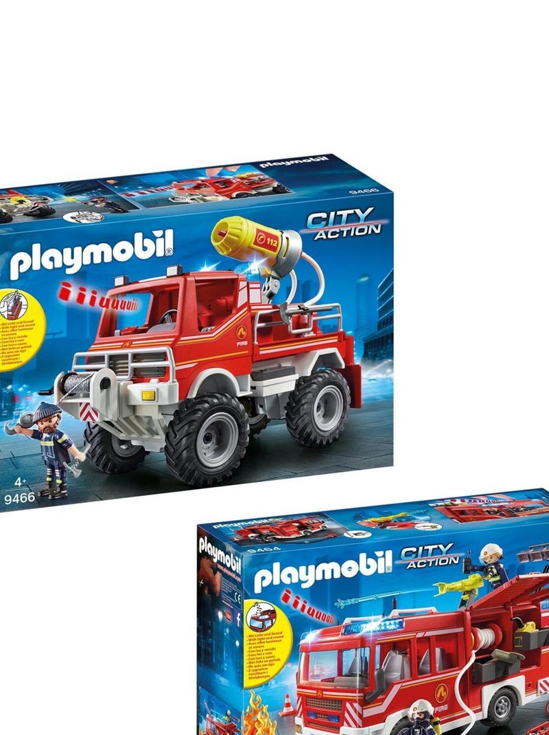 City Action - Set de 2 Boîtes Playmobil sur le thème des pompiers N/A - Kiabi