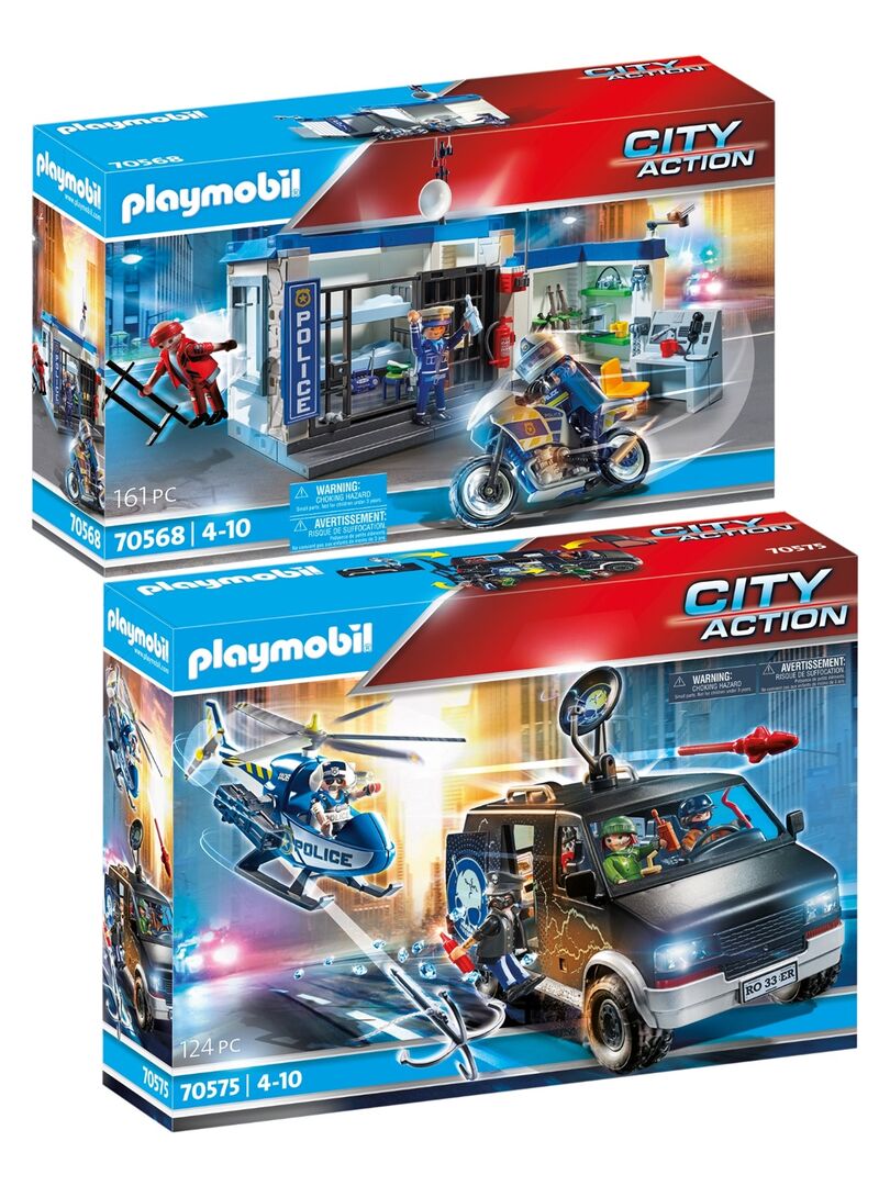 Playmobil - 70575 - police camion de bandits et policier - La Poste