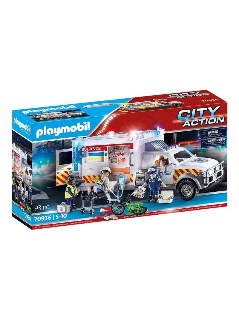 City Action Ambulance avec secouristes et blessé Multicolore - Kiabi