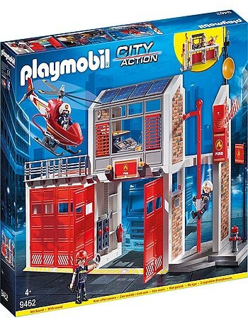 City Action Caserne de pompiers avec hélicoptère