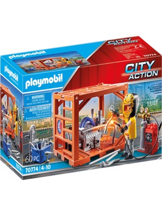 City Action Ouvrier et conteneur