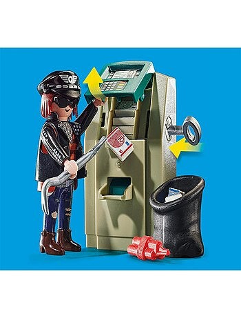 City Action Police Policier avec moto et voleur