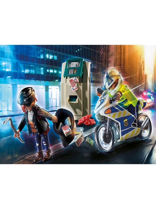 City Action Police Policier avec moto et voleur - Kiabi