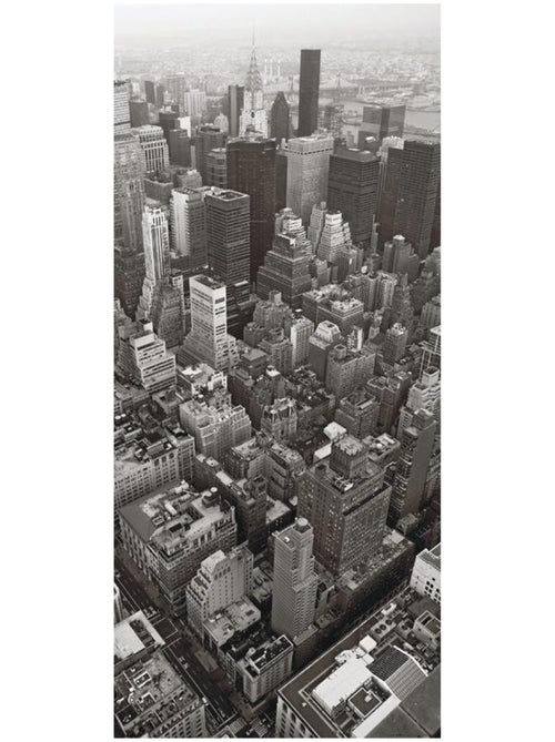 City from birds view, intissé photo mural, 90 x 202 cm, 1 part - Kiabi