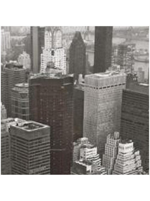 City from birds view, intissé photo mural, 90 x 202 cm, 1 part - Kiabi