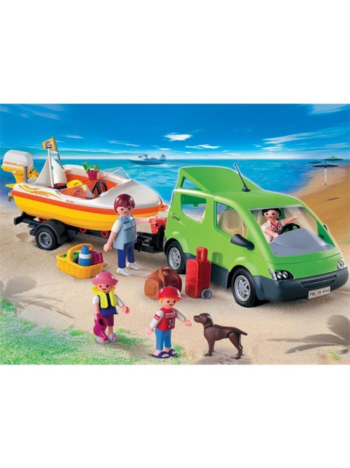 City Life - Voiture familiale avec remorque porte-bateaux - Kiabi