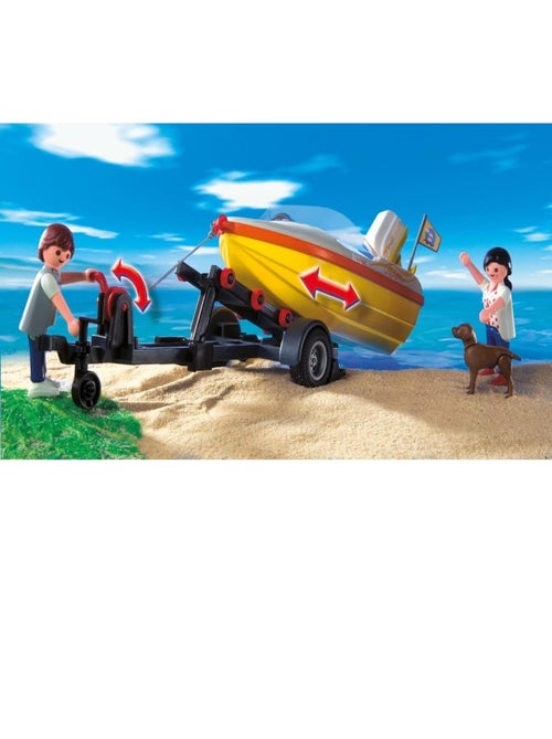 City Life - Voiture familiale avec remorque porte-bateaux - Kiabi