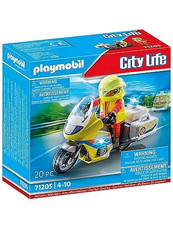 City Life Urgentiste avec moto et effet lumineux