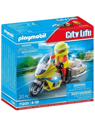 City Life Urgentiste avec moto et effet lumineux