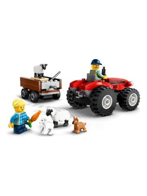 City Tracteur agricole rouge avec remorque et moutons - Kiabi