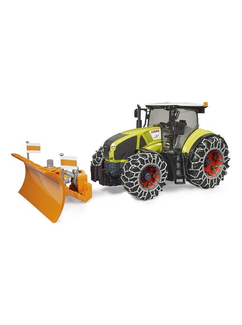 Claas Axion 950 avec chaînes à neige et lame de niveleuse - Kiabi