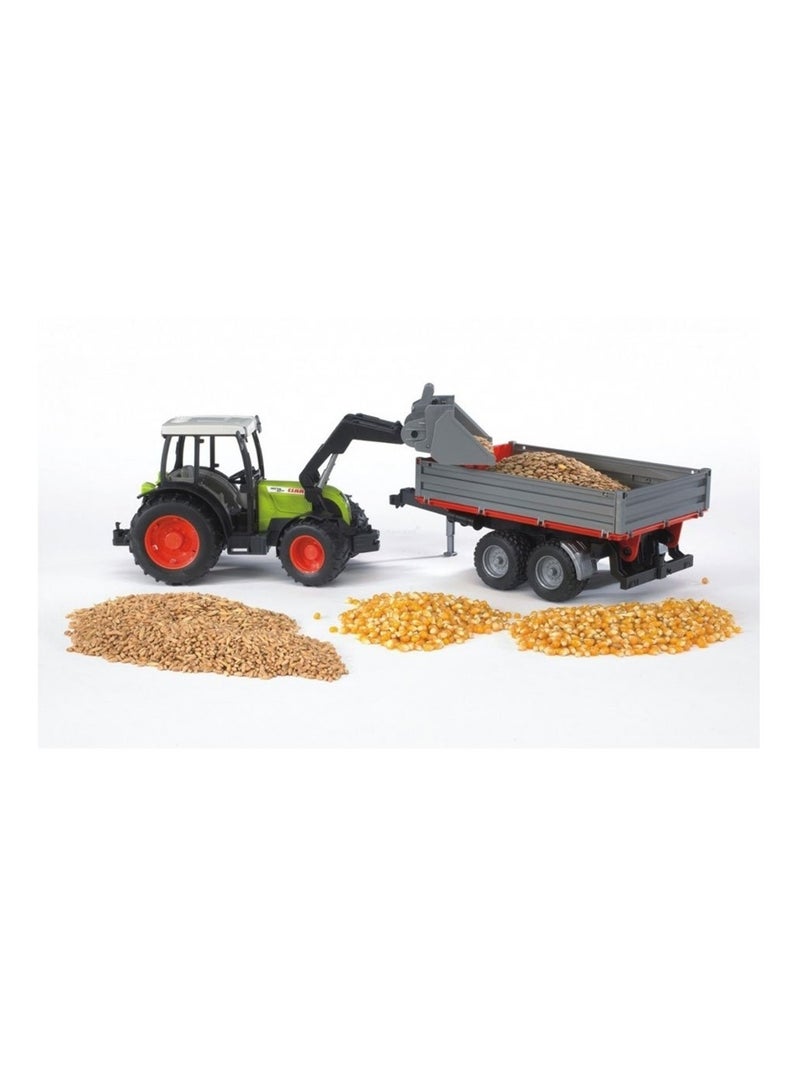 Claas Nectis 267 F avec chargeur frontal et remorque à plate-forme Multicolore - Kiabi