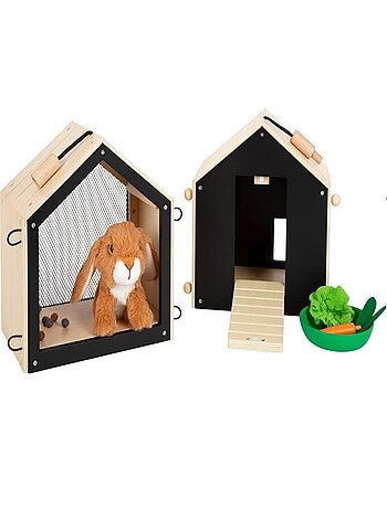 Clapier à lapin avec enclos