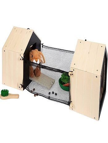 Clapier à lapin avec enclos