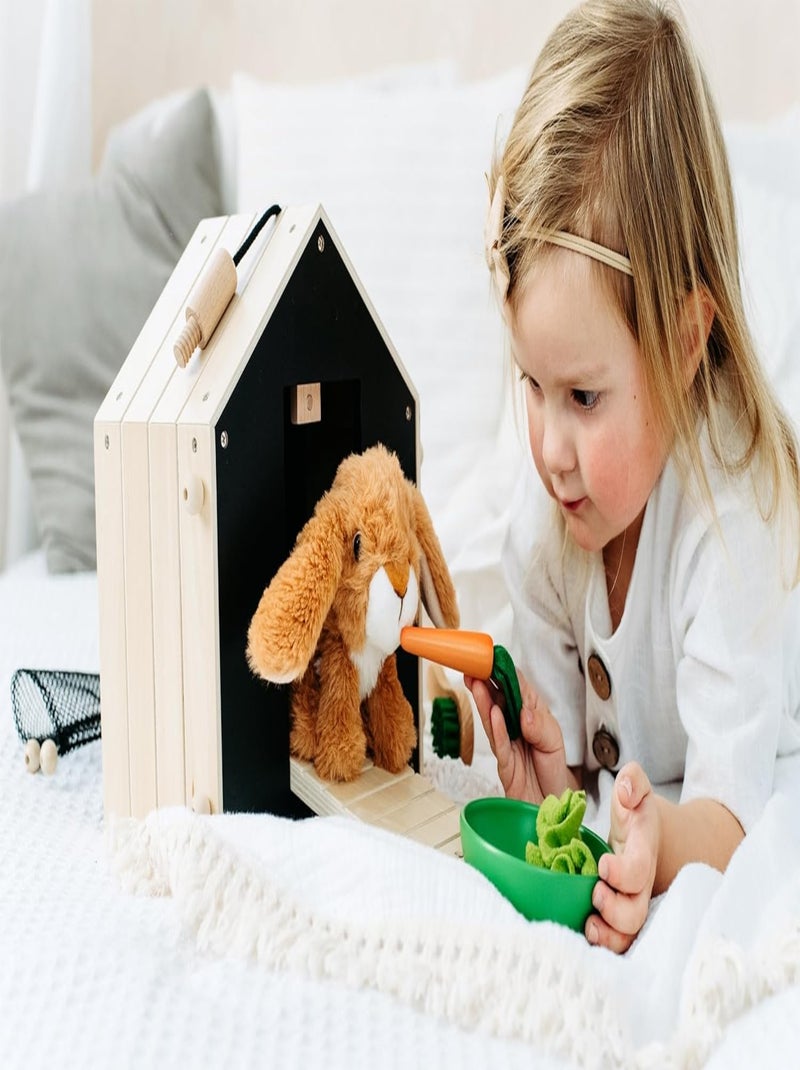 Clapier à lapin avec enclos Beige - Kiabi