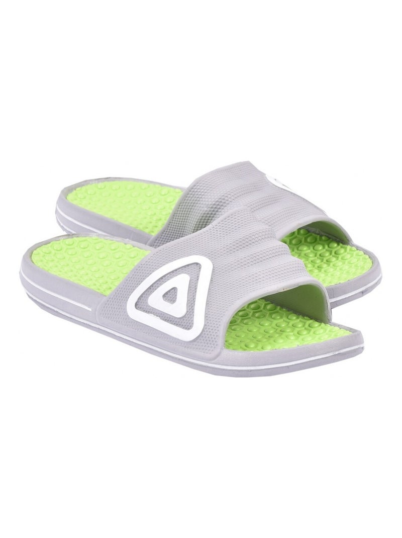 Claquette Femme Gris Vert Blanc - Kiabi