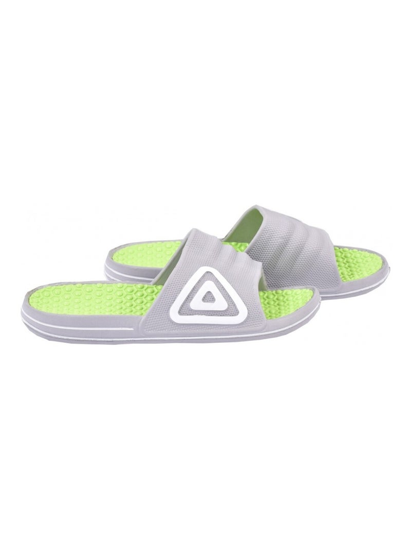 Claquette Femme Gris Vert Blanc - Kiabi