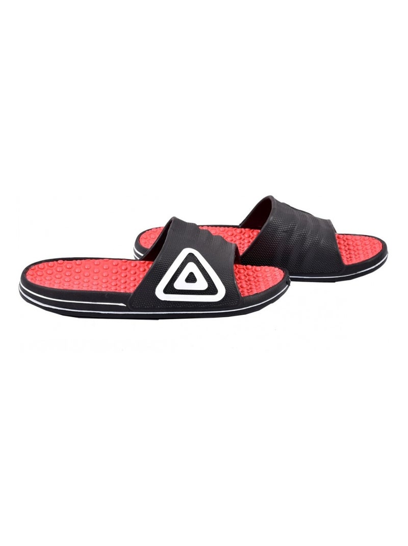 Claquette Femme Noir Rouge - Kiabi