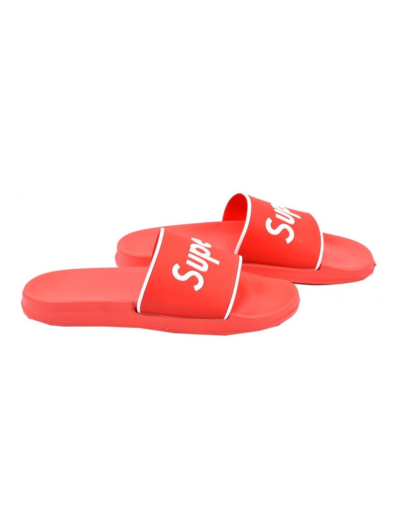 Claquette Femme Rouge - Kiabi