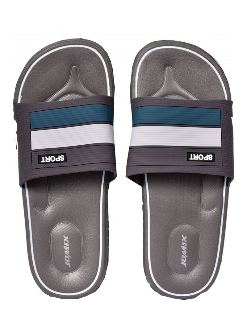 Claquette Homme antidérapante gris anthracite - Kiabi