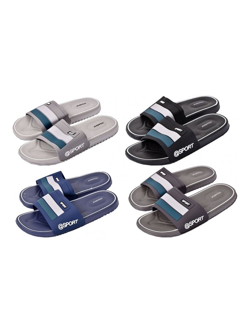 Claquette Homme antidérapante gris anthracite - Kiabi