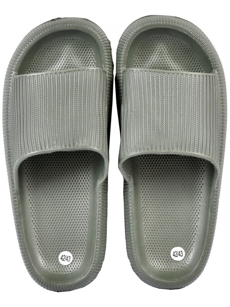 Claquette Sandale Piscine EVA Kaki - Kiabi