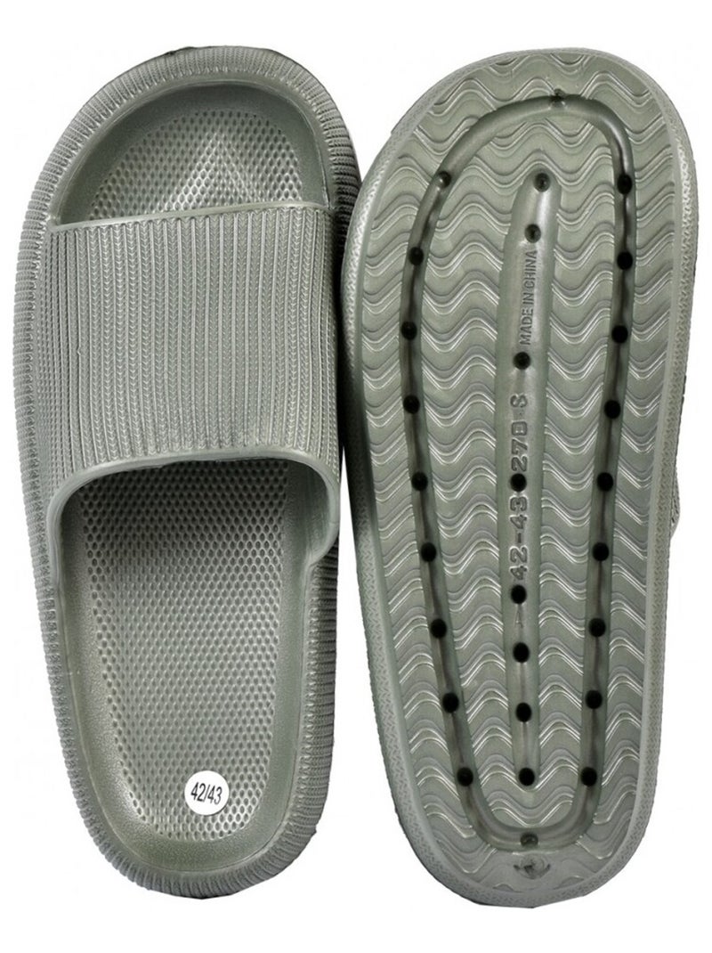 Claquette Sandale Piscine EVA Kaki - Kiabi