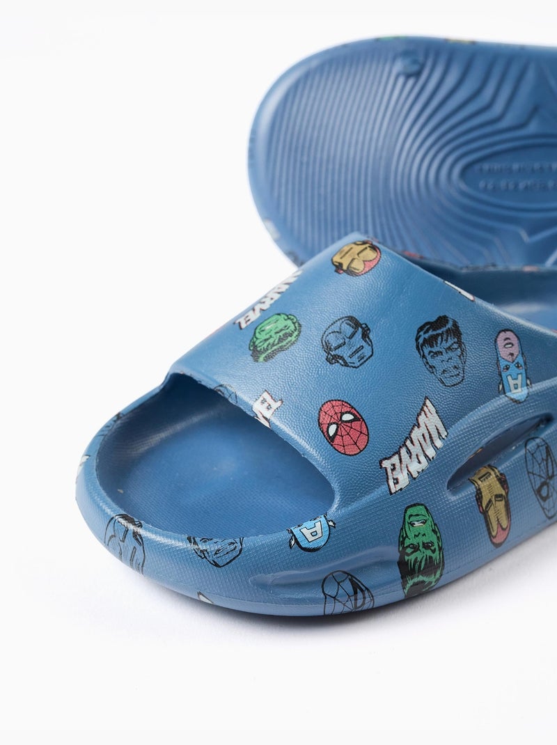 Claquettes à motif Marvel et semelle antidérapante Bleu Bleu - Kiabi