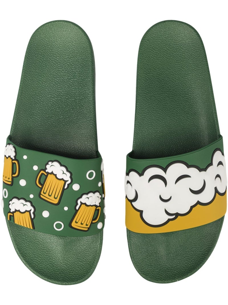 Claquettes Bulles de Bière Vert - Kiabi