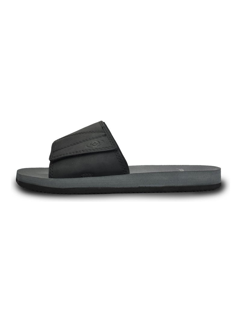 Claquettes de piscine  Brasileras pour homme semelle en gomme Noir - Kiabi