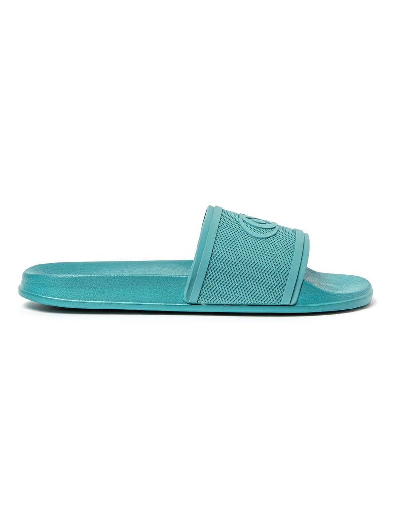 Claquettes de piscine Brasileras unisexes à semelle en gomme Bleu turquoise - Kiabi