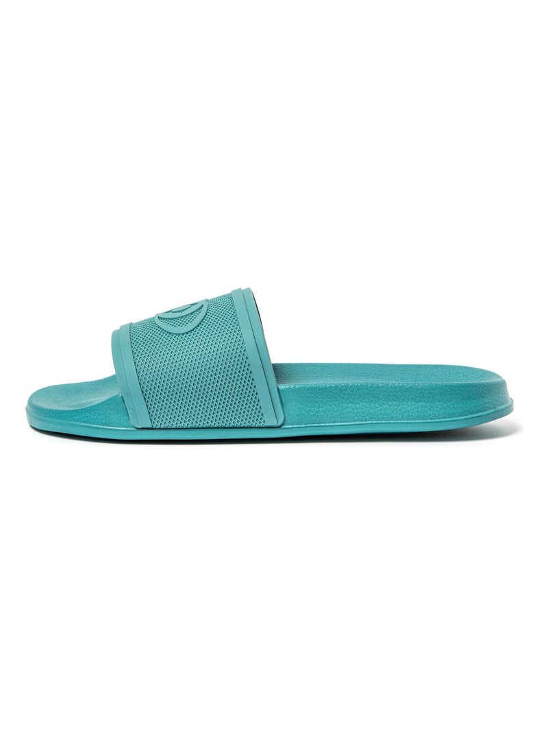Claquettes de piscine Brasileras unisexes à semelle en gomme Bleu turquoise - Kiabi