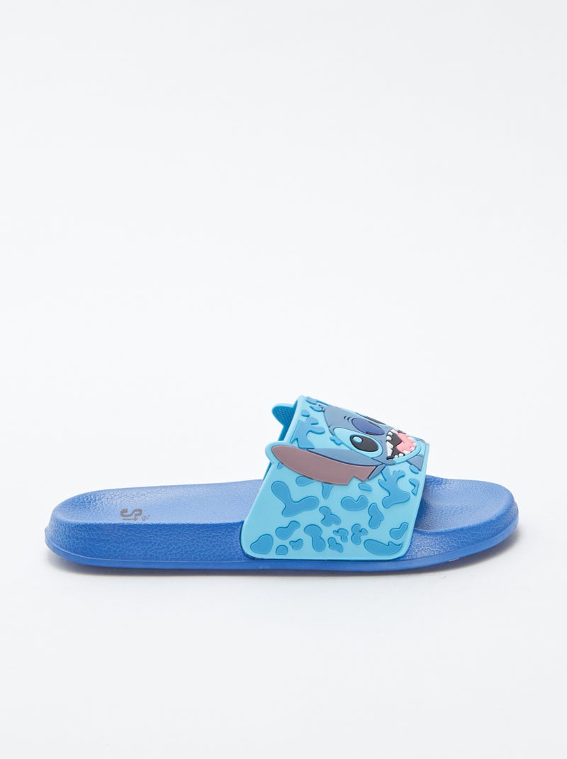Claquettes de piscine 'Stitch' bleu - Kiabi