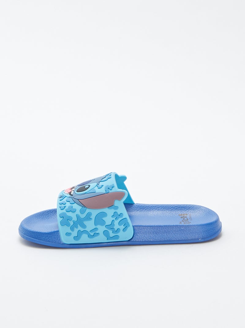 Claquettes de piscine 'Stitch' bleu - Kiabi