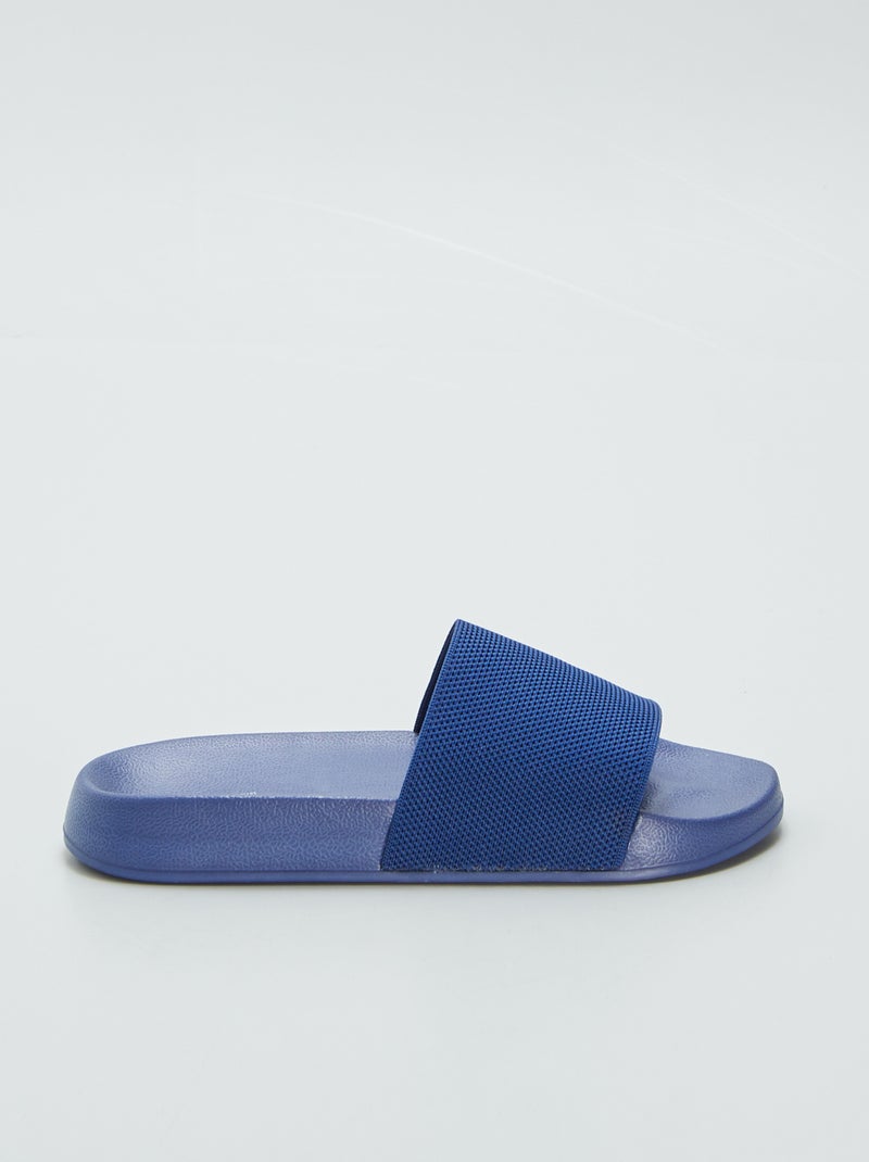 Claquettes de piscine unies Bleu marine - Kiabi